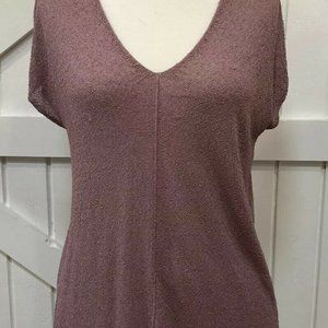 Free People XS Dusty Pink V Neck Tunic Top Dress